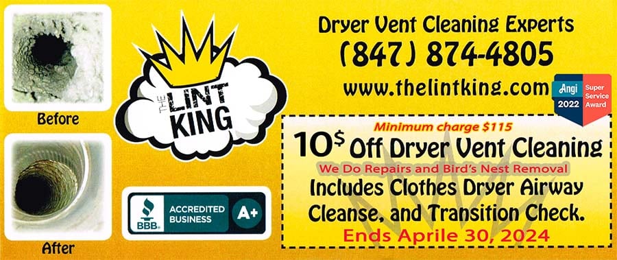 $10 OFF Dryer Vent Cleaning